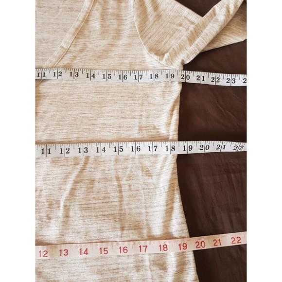 Isaac mizrahi Live Womens Blouse Size Small Beige Long Sleeve Button Space Dyed - Picture 10 of 12